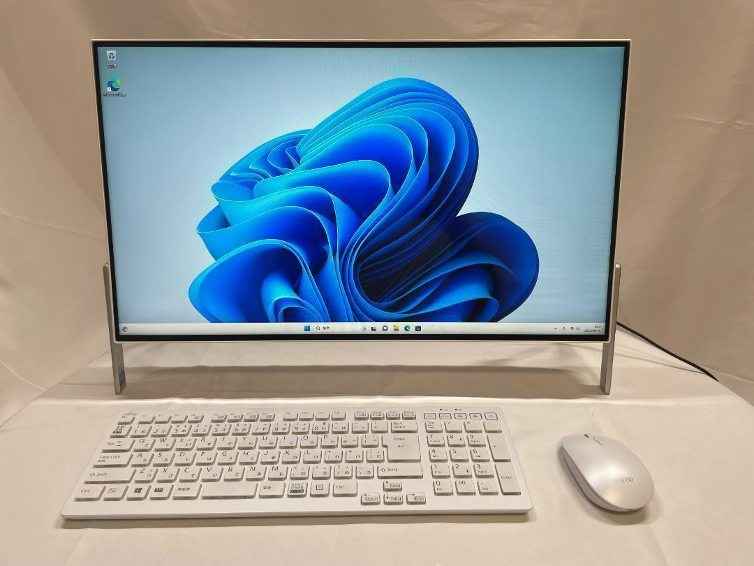 23.8インチ大画面！作業◎永久版Office付き！すぐ使える一体型PC-