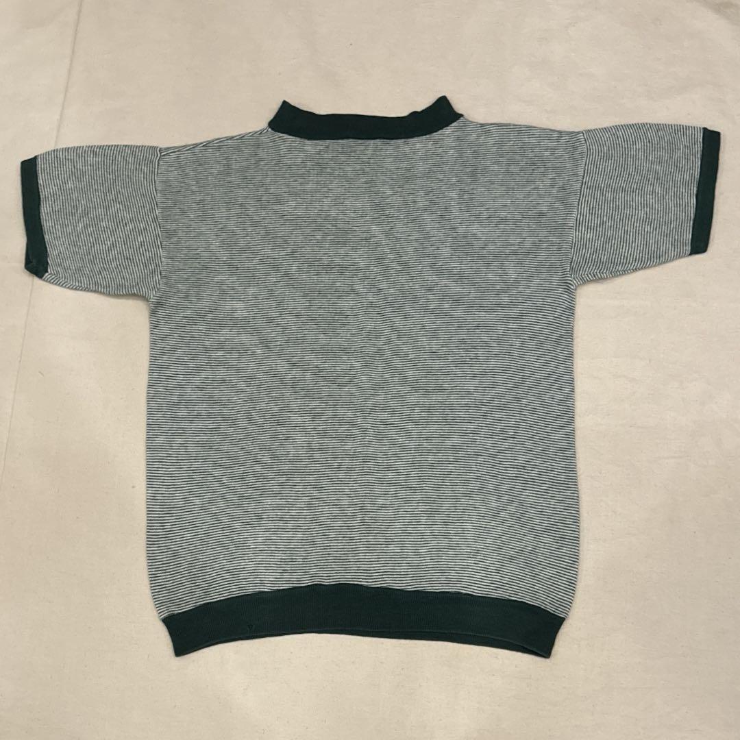 60s VINTAGE S/S SWEATSHIRT BORDER GREEN 画像3