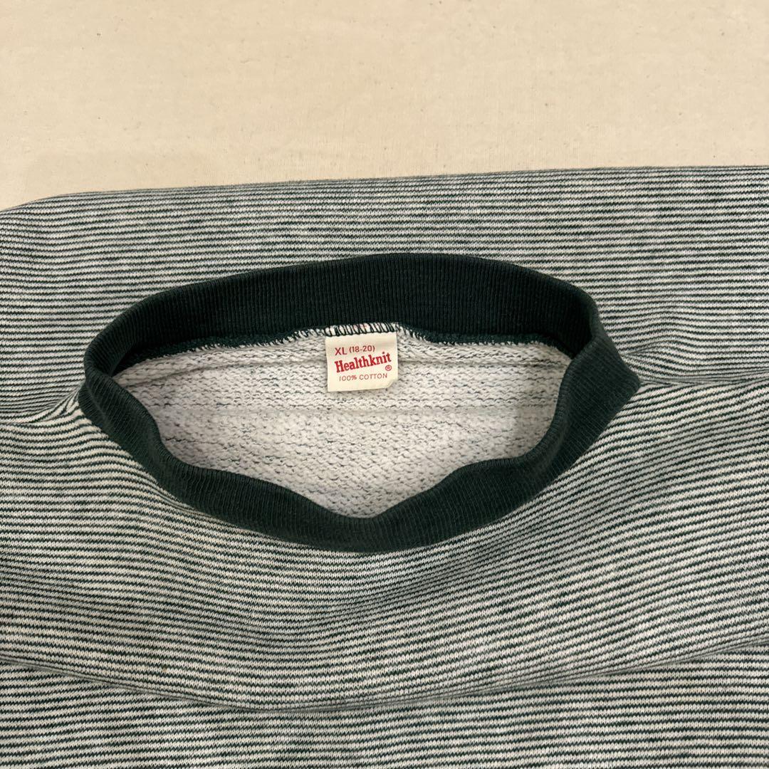 60s VINTAGE S/S SWEATSHIRT BORDER GREEN 画像6