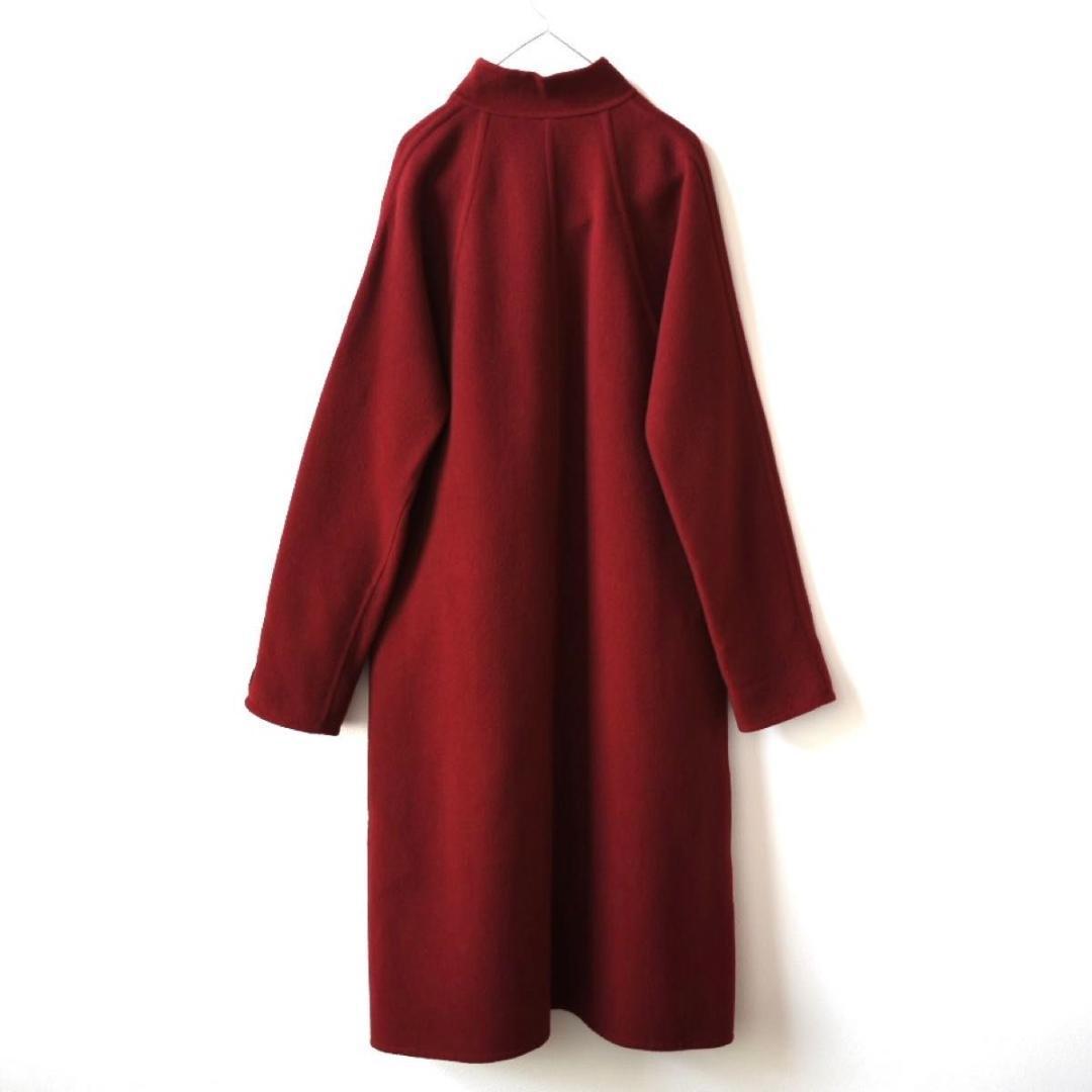 【HERNO/ヘルノ】ダブルフェイスウールロングコート ワインレッド herno