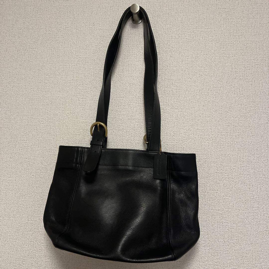 オールドコーチ　黒 レザートートバッグ