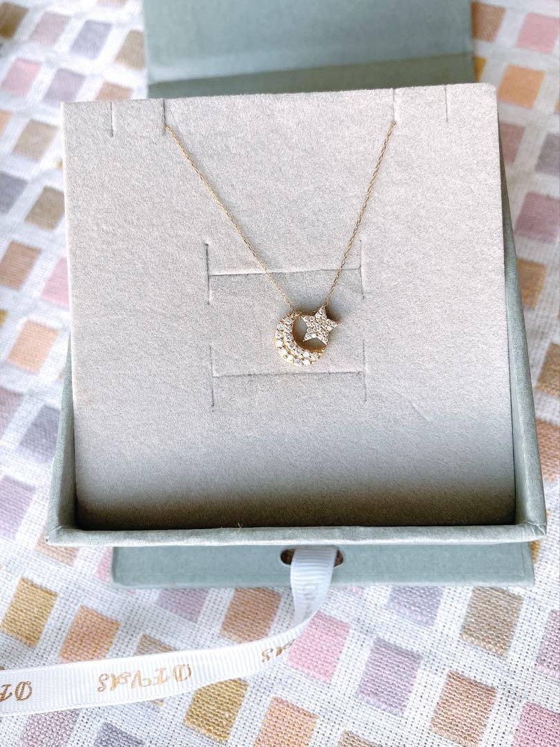美品♡月と星 k18ネックレス