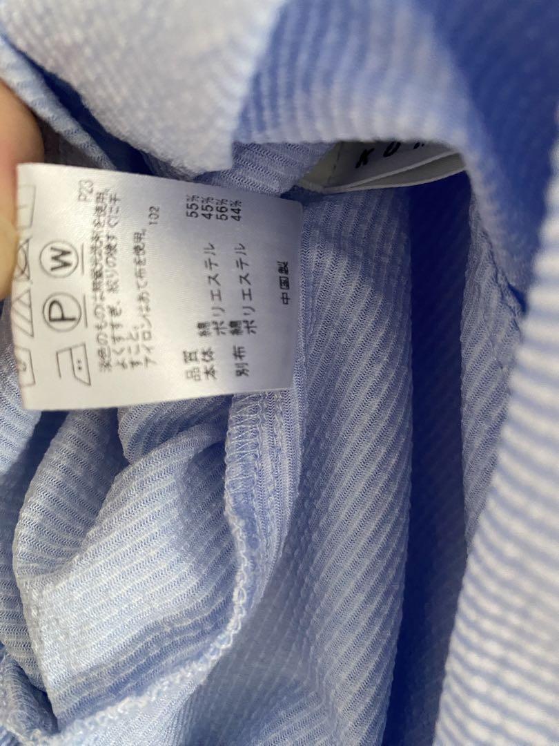 組曲　ワンピース　160 水色　ストライプ　お出かけ　きちんと　発表会　学校見学
