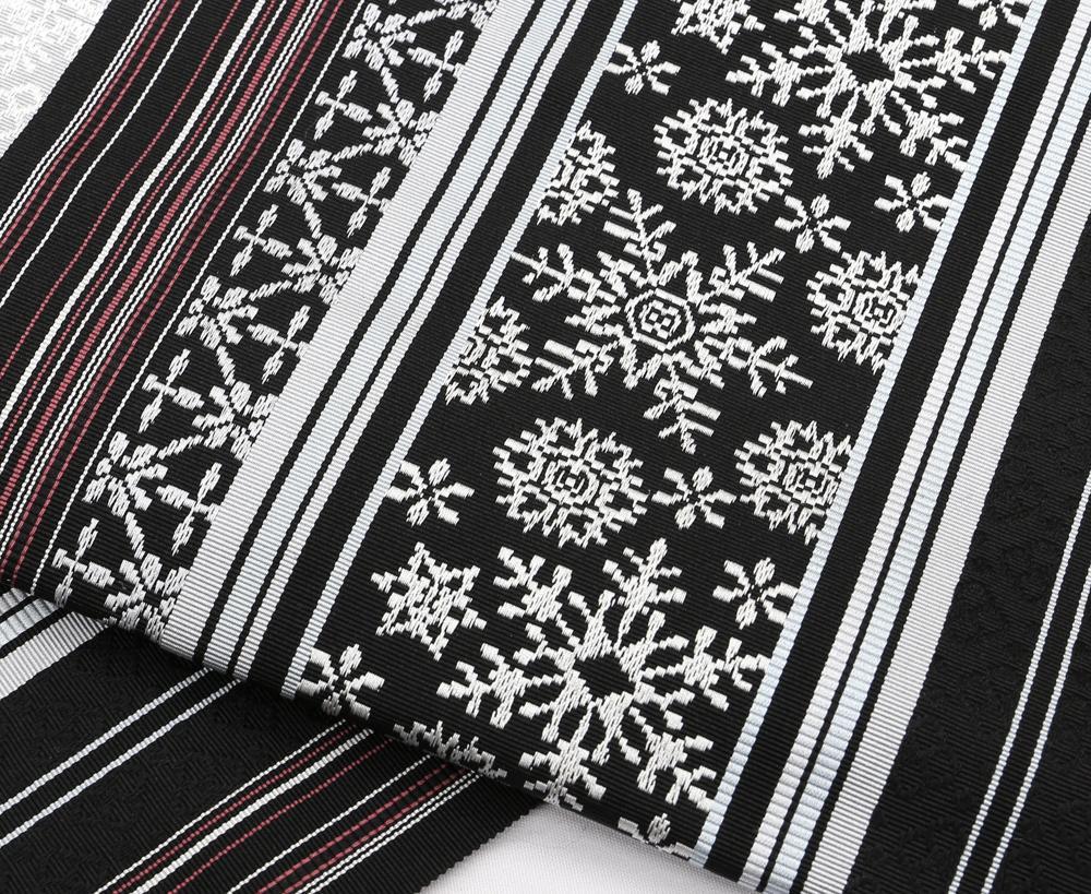 ご購入者様決定済 新品単衣＆夏帯 博多帯 八寸名古屋帯 雪の結晶グレー仕立代込 楽天市場】【お仕立て代込】※在庫限り※ 博多織 名古屋帯 博多帯
