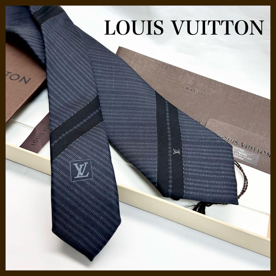 【極美品】　LOUIS VUITTON   ルイヴィトン  ネクタイ　グレー