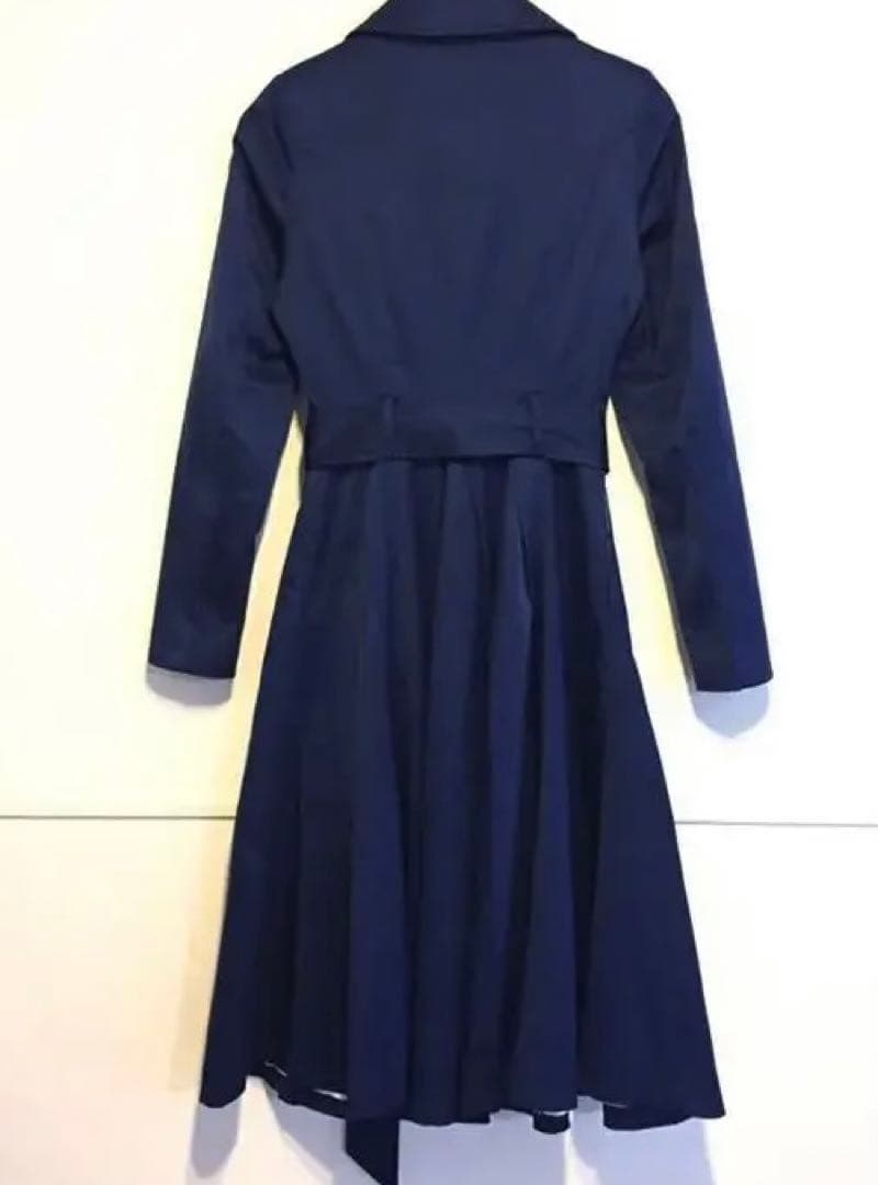 紺　トレンチコート　コレクティフ　フィット&フレア