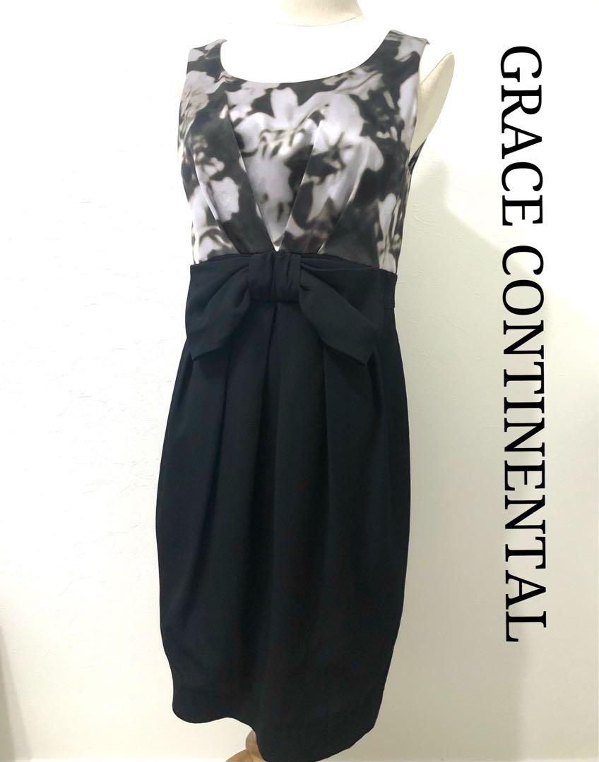 GRACECONTINENTAL ダイドフラワー ビッグリボン ワンピース 38