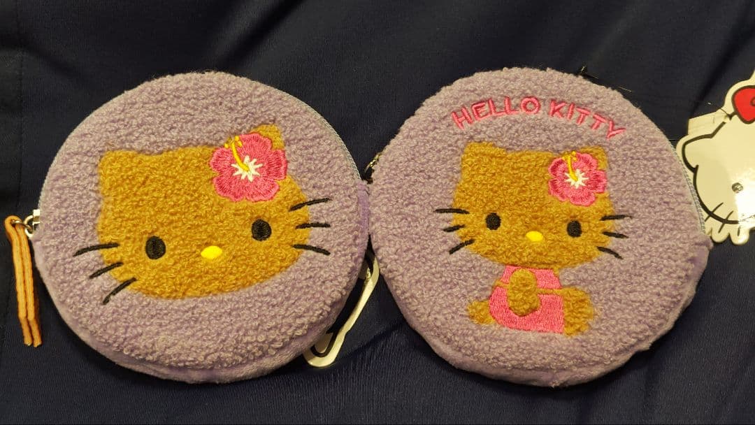 HELLO KITTY サガラ　ポーチ　カラビナ　新品未使用　日焼けキティ