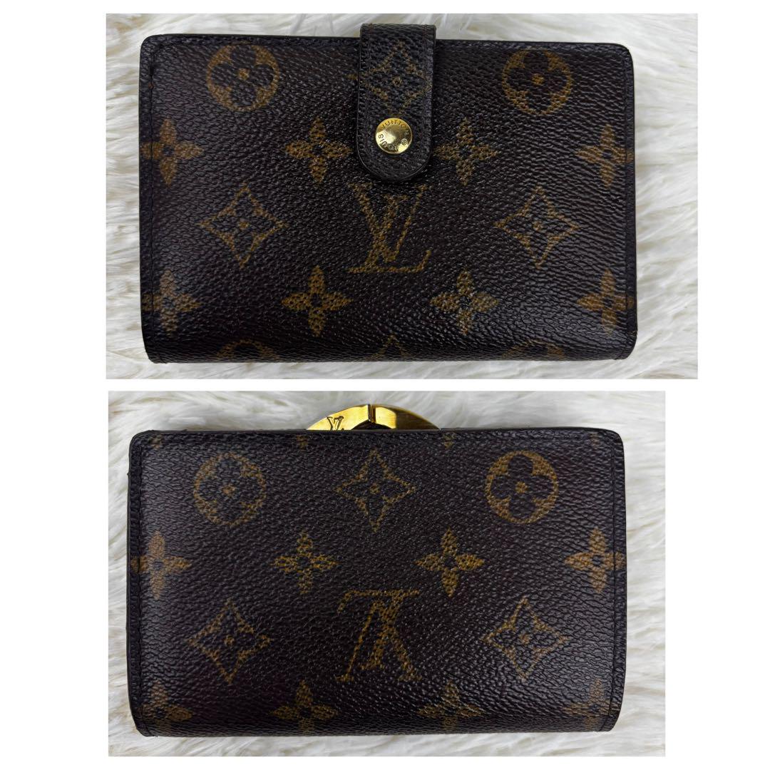 ルイヴィトン モノグラム がま口財布 折り財布 ポルトフォイユ