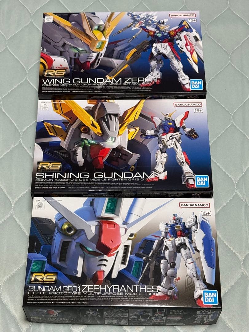 RG ウイングガンダムゼロ シャイニングガンダム ゼフィランサス 3点セットBANDAI