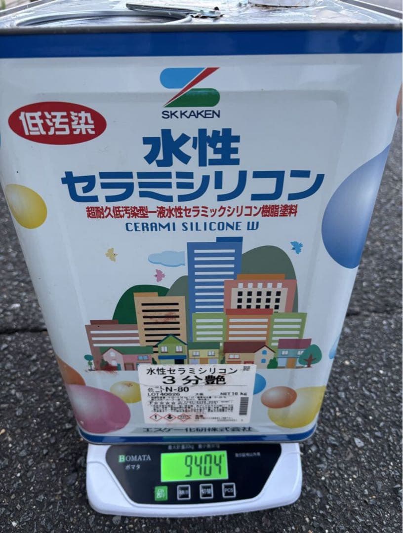 中古塗料/水性セラミシリコン　白系