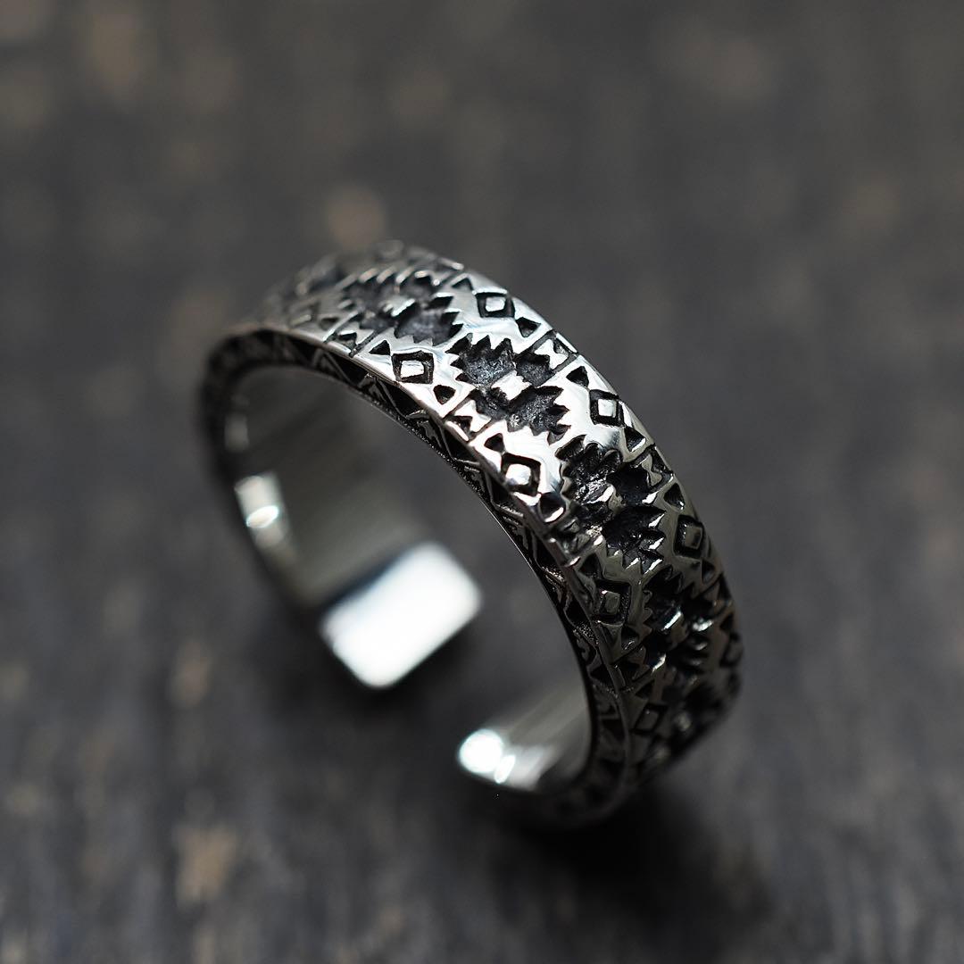 シルバー925製 ココペリ メタル ナバホラグ リング　 Silver925