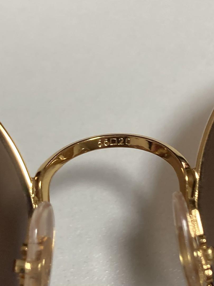 【美品】Ray-Ban レイバン サングラス ゴールド ラウンド RB3592