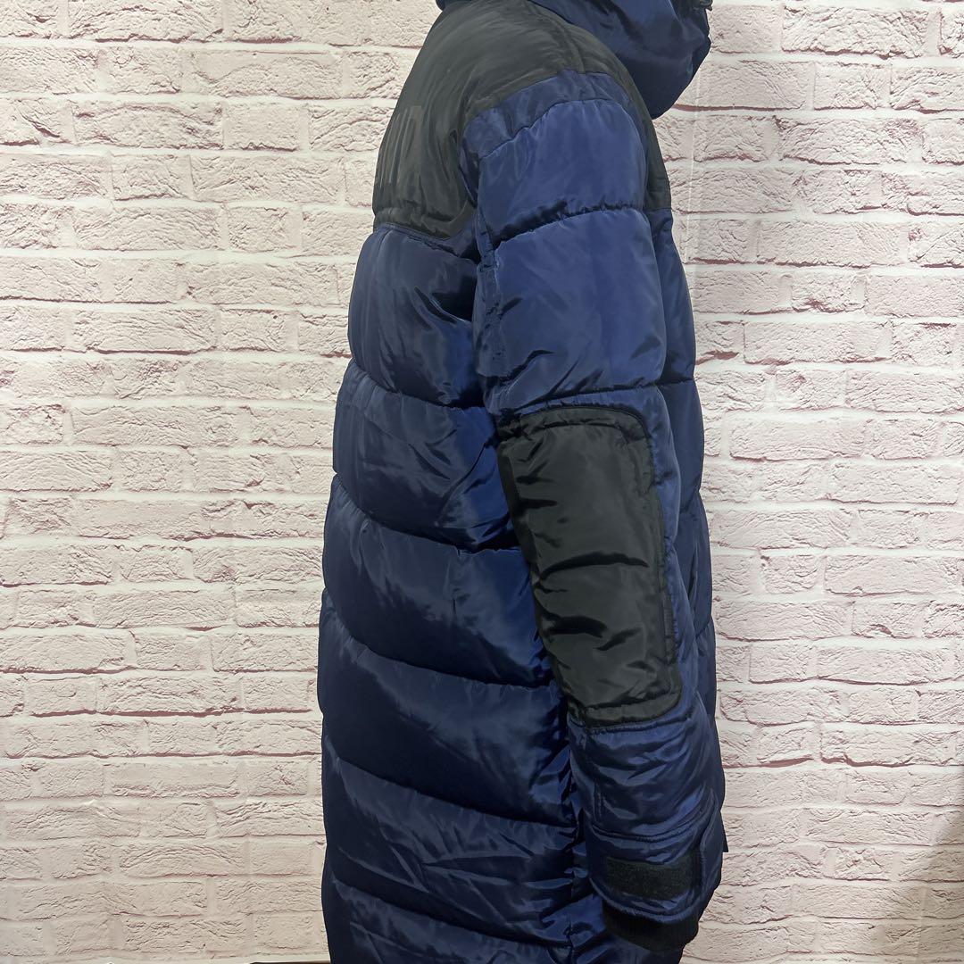【新品同様XL】未使用級 DIESEL ダウンジャケット XL 紺色 バックロゴ