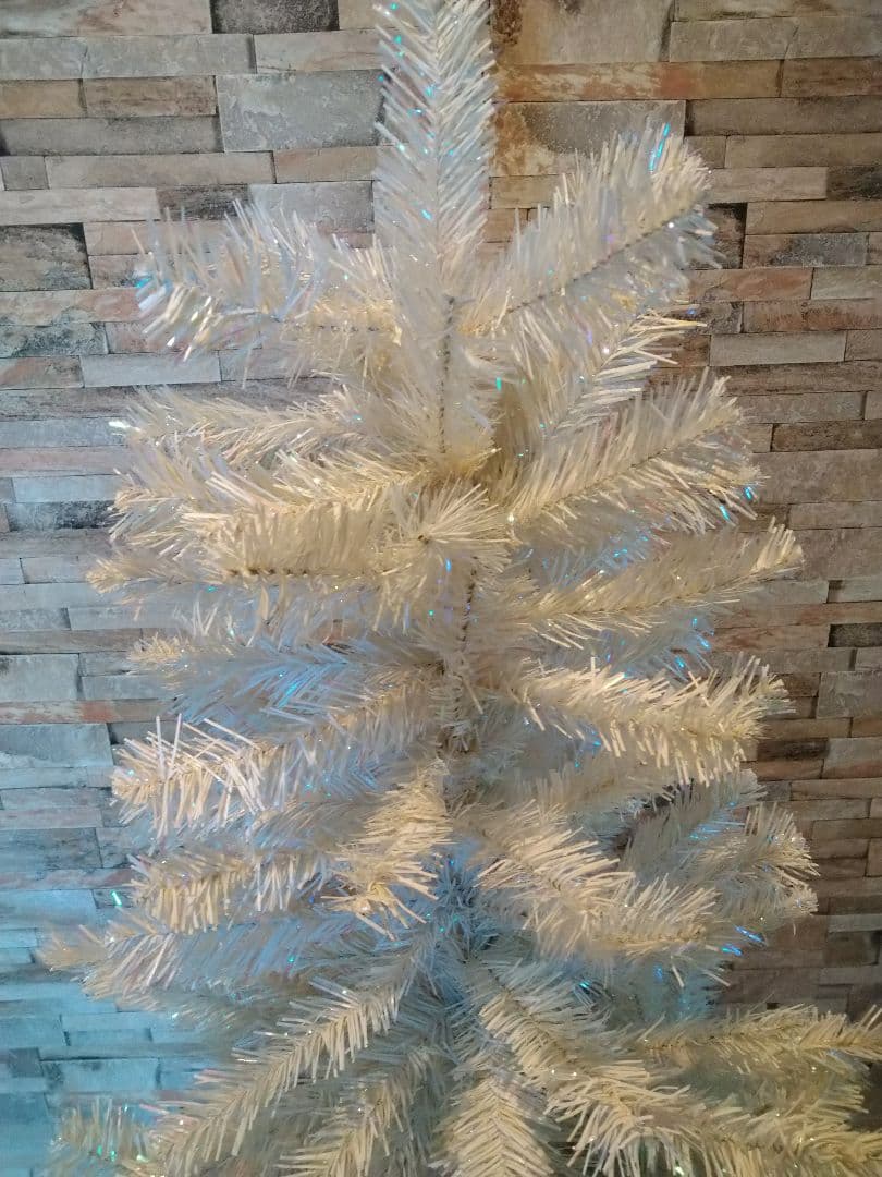 ホワイト人工クリスマスツリー 約150cm目立った傷や汚れなし