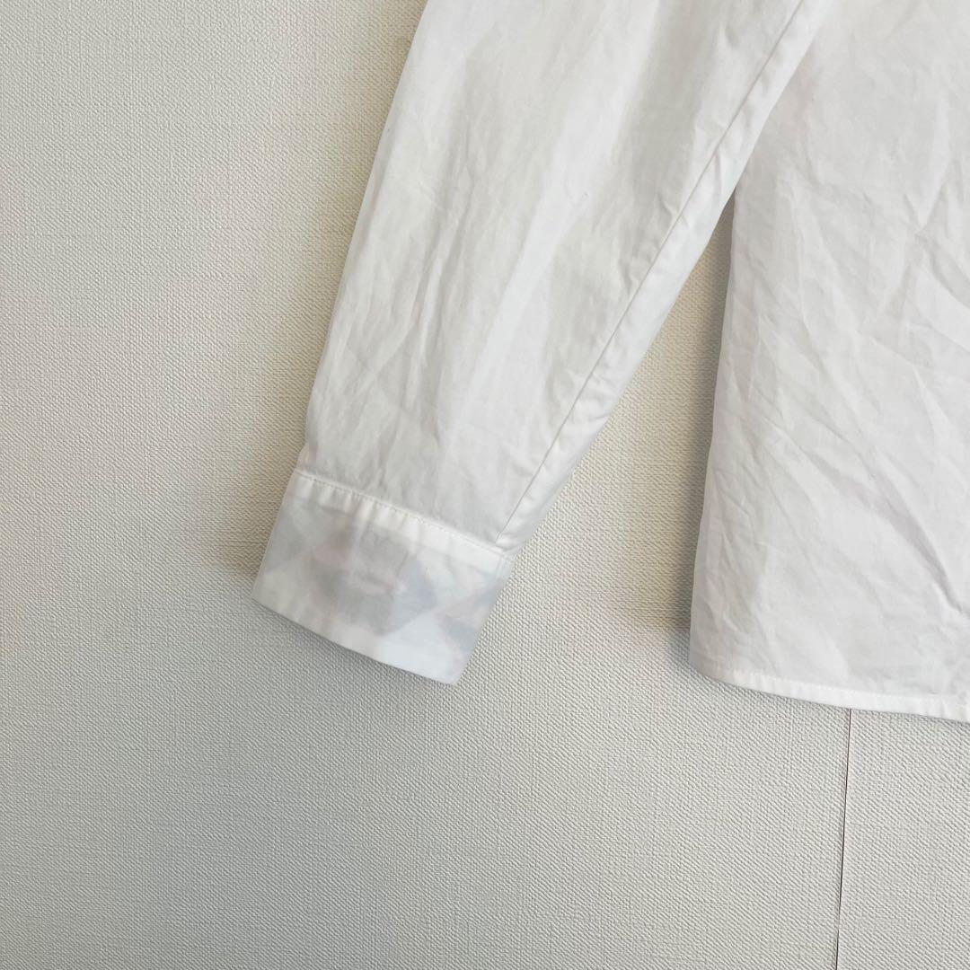 【超レア★袖裏に鮫と唇★カラフルボタン★未使用に近い】ポールスミスドレスシャツ白