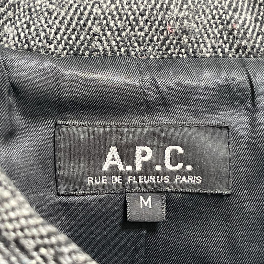 90's【A.P.C.】フーディーコート/ヘリンボーン/ツイード/フランス製