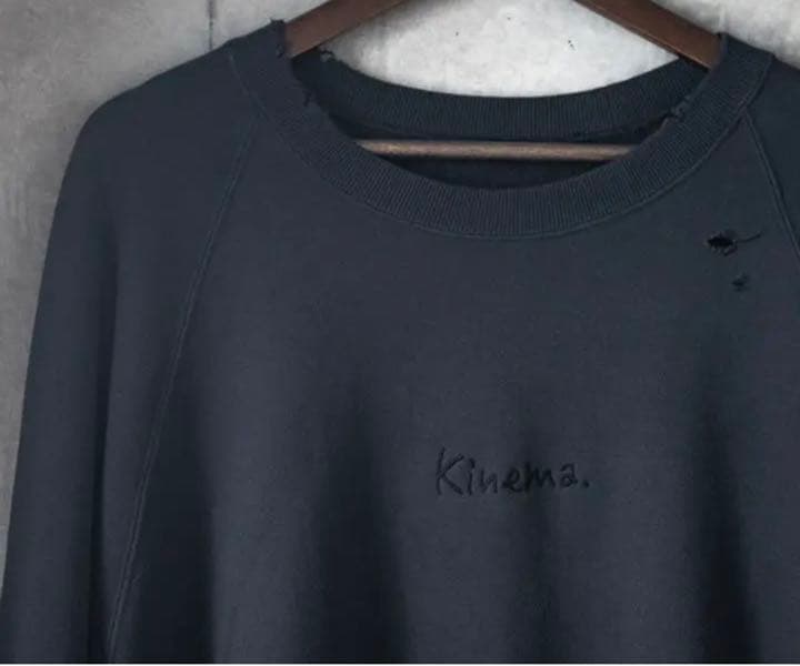 kinema logo damage sweat スウェット ☆ 美品☆ | bioimune.com.br