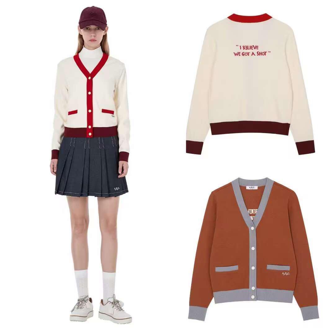 値引 A.P.C. ゴルフウェア レディース セーターカーディガン レディースウェア