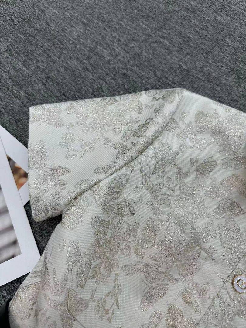 【新品未使用】Dior、ワンピース、フレア、ゴールド刺繍 画像3
