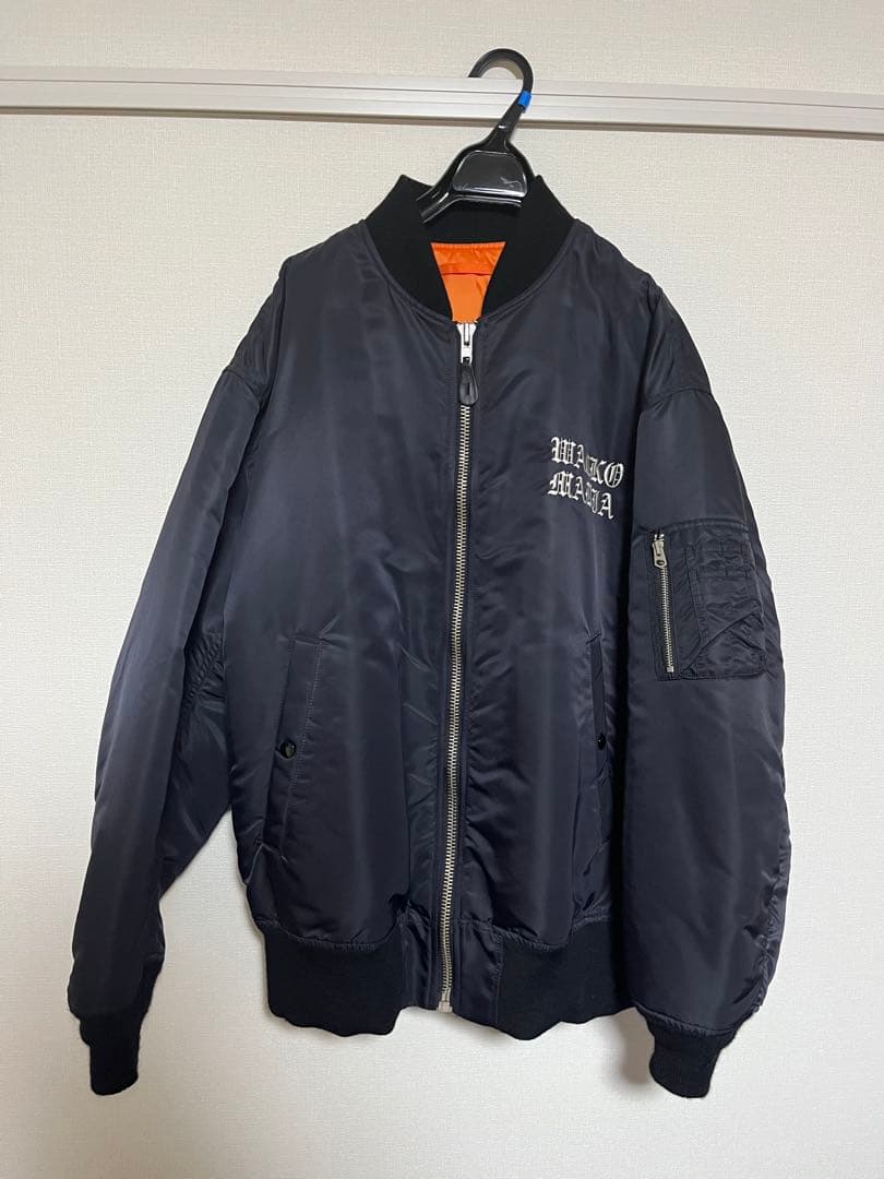 WACKO MARIA ブラック MA-1ジャケットXL LL WACKOMARIA