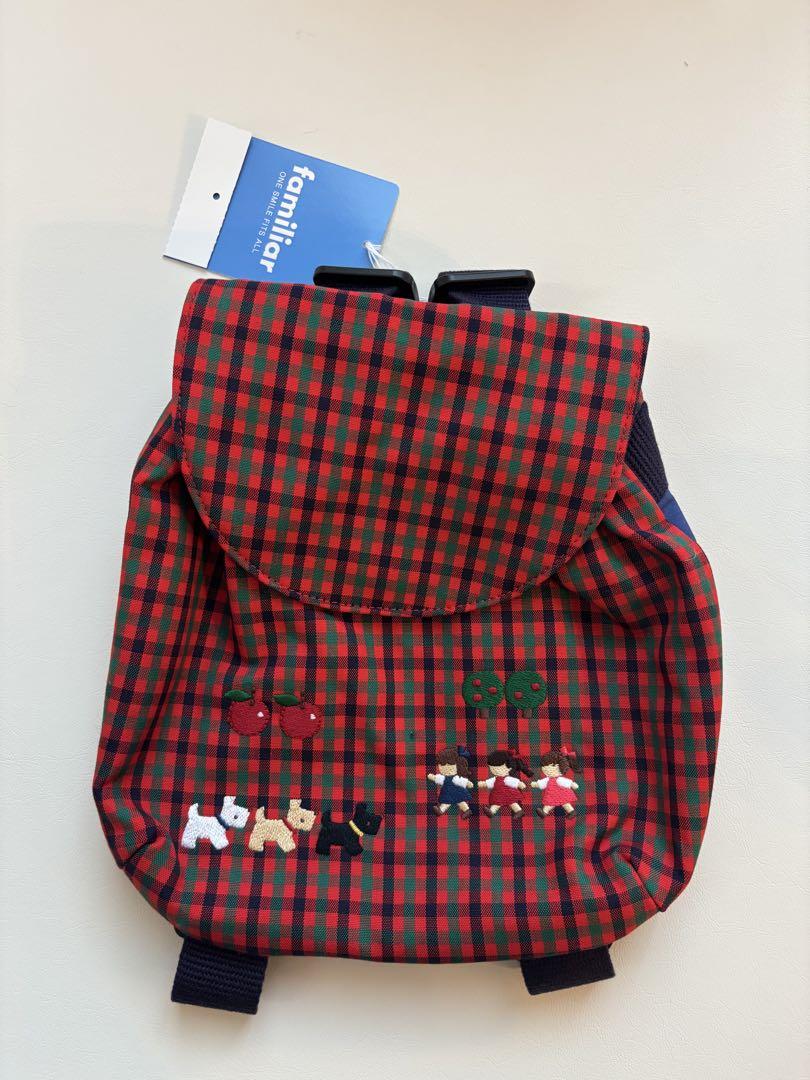 familiar チェック柄リュック 4,750円