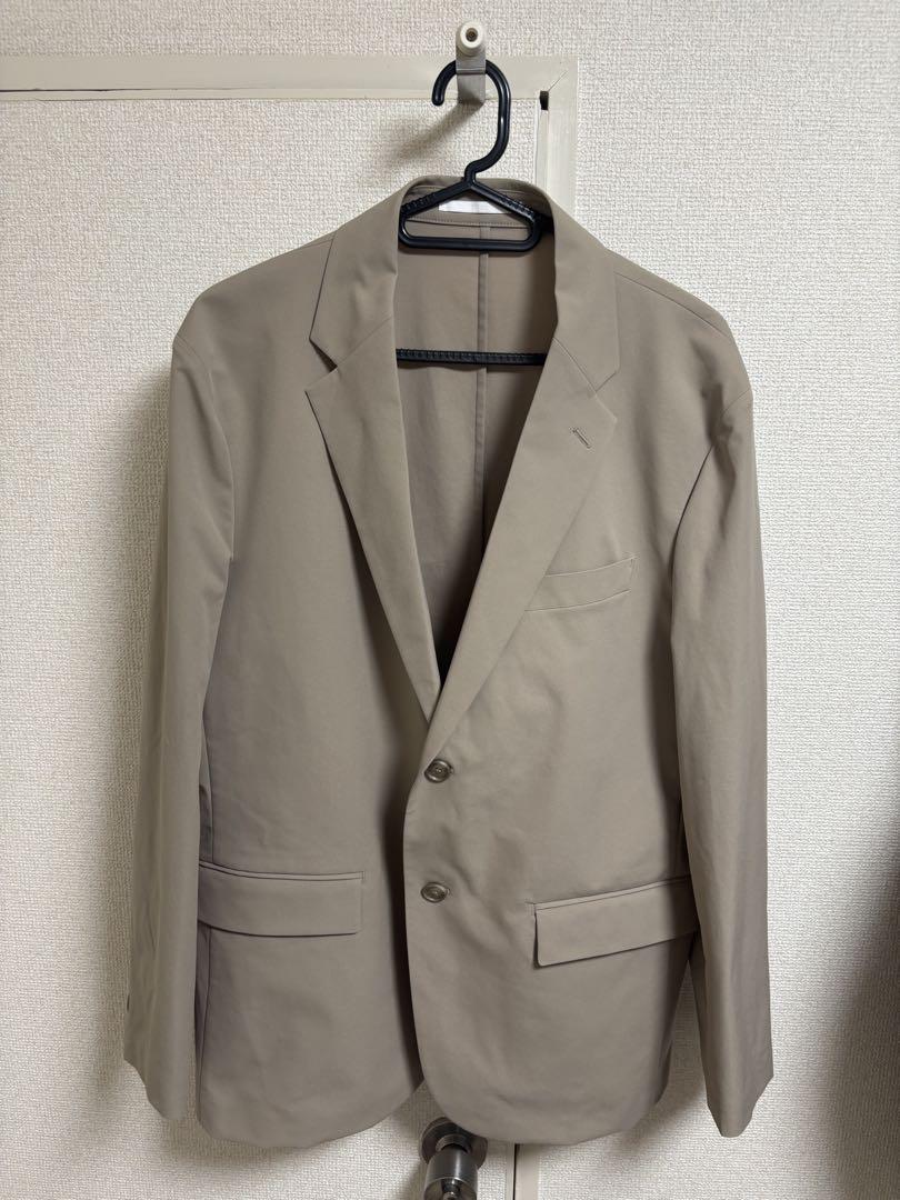 新品同様24年UNIQLO 感動ジャケットコットンライク　セットアップ