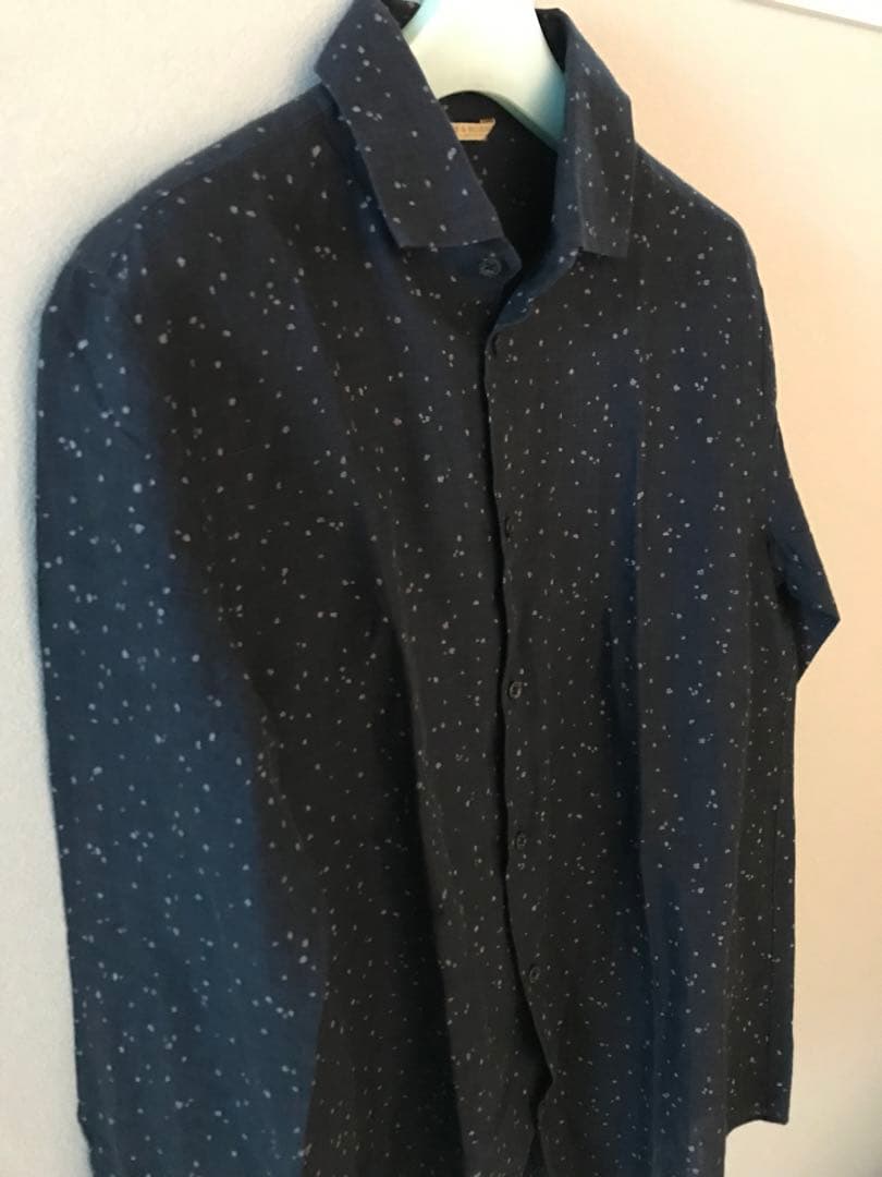 ARTS&SCIENCE アーツアンドサイエンス 長袖リネン混合シャツ ARTS&SCIENCE アーツアンドサイエンス 長袖リネン混合シャツ