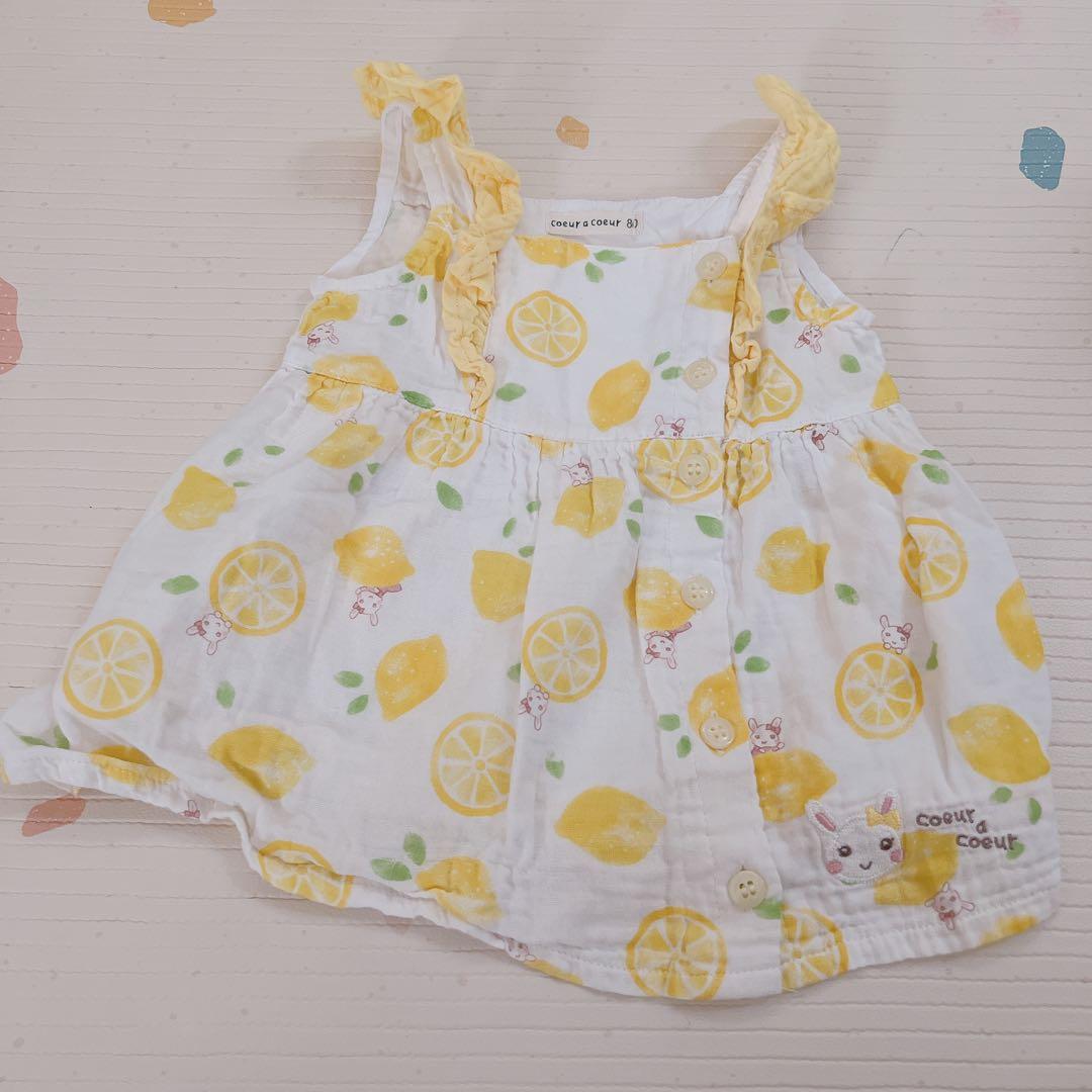 クーラクールレモン柄 ワンピース