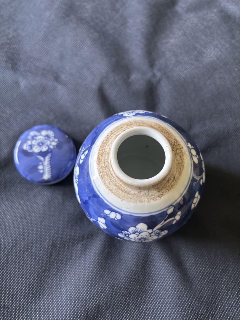 中国古美術品　青花　壺　氷梅茶葉罐　高さ：約11cm 中国古美術品 青花 壺 氷梅茶葉罐 高さ：約11cm - メルカリ