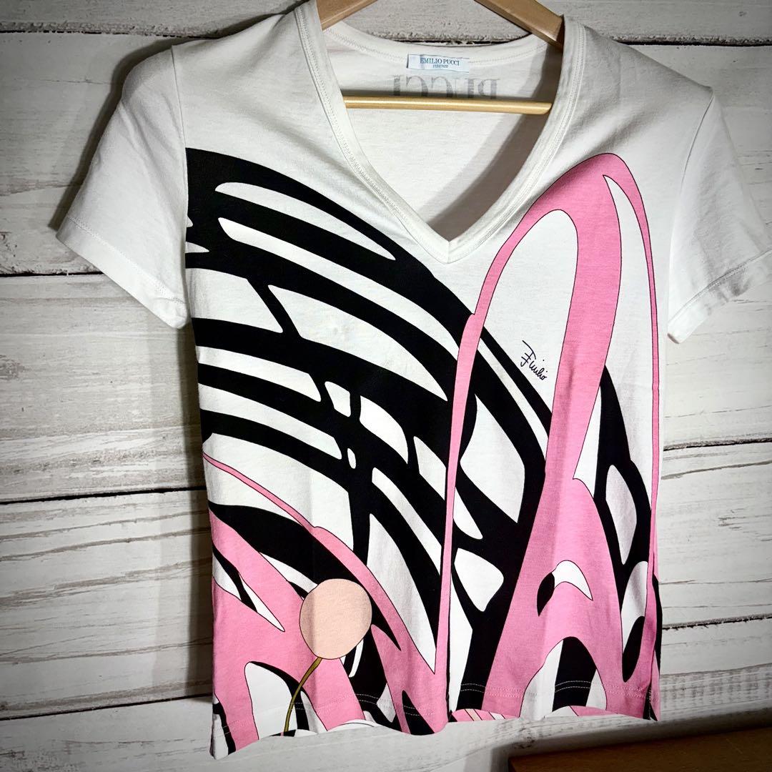 EMILIO PUCCI エミリオプッチ 半袖シャツ Tシャツ ピンク M 楽天市場】EMILIO PUCCI エミリオプッチ 半袖 Tシャツ 2ETP73