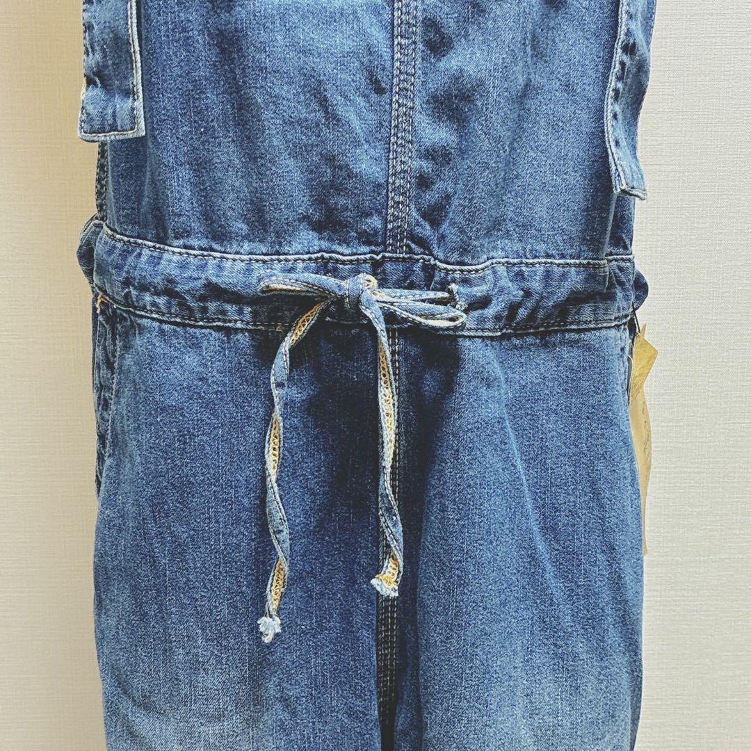 未使用 アンティカ ワイド デニム サロペット オーバーオール