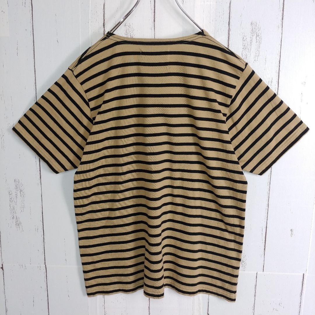 希少デザイン】マーガレットハウエル Tシャツ ボーダー柄 茶色