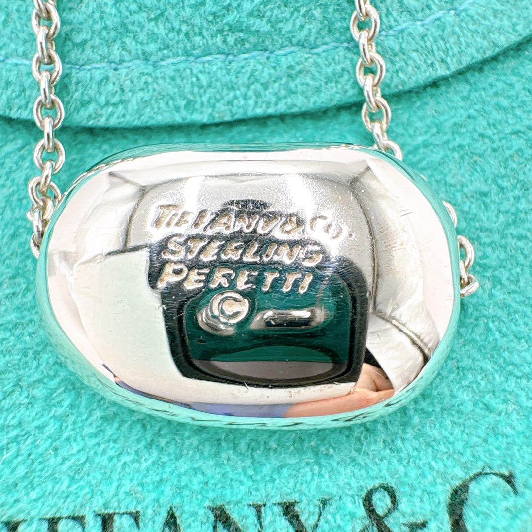 希少レア　Tiffany　ティファニー ビーン　ネックレス　シルバー925 美品 オールドティファニー ビーン ラージ ネックレス シルバー