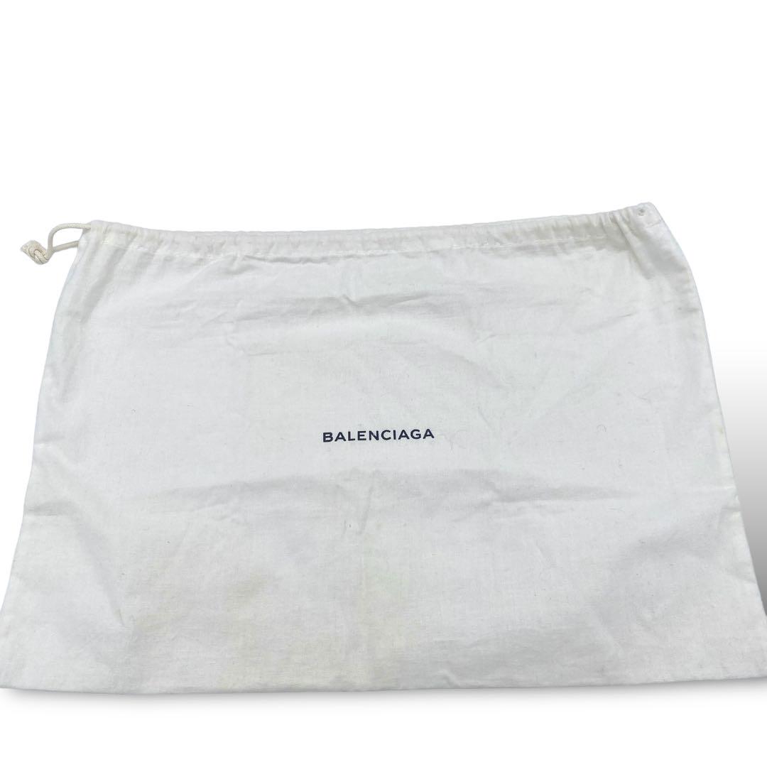 BALENCIAGA バザール ポーチ クラッチバッグ ストライプ ブルー
