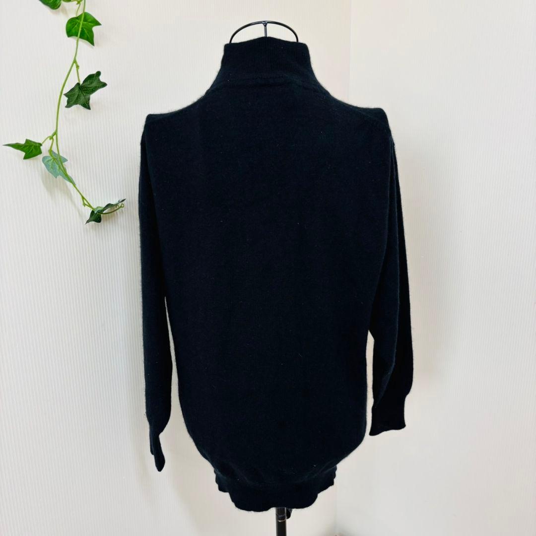三貴　カシミヤ100%ニット　タートルネック　有名百貨店　ブラック