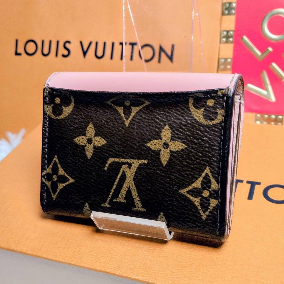 ルイヴィトン ポルトフォイユゾエ 三つ折り財布 モノグラム ローズバレリーヌ✨