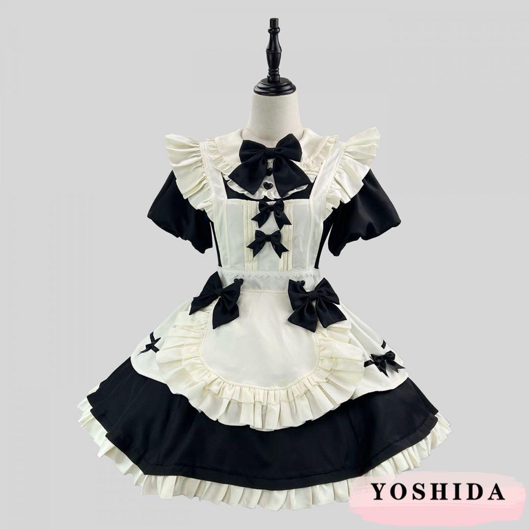 1353❤️Mロリータワンピースコスプレコスチュームメイド服イベント撮影服花火大会