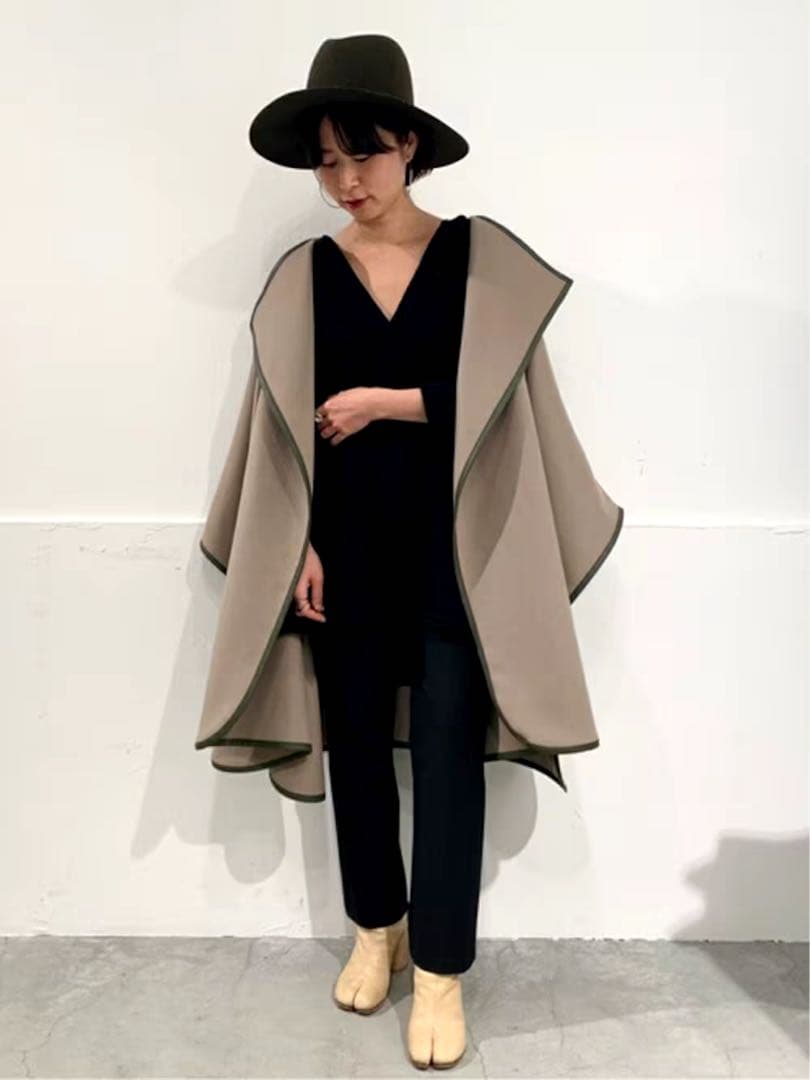 plage プラージュ ポンチョコート ウール 定価6.1万円FREE SIZE・Plage