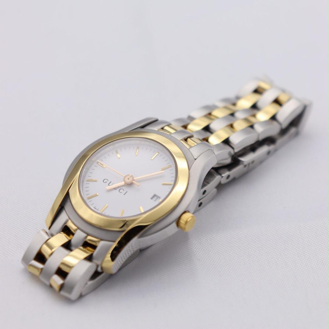 ムーブメン❇ 付属品完備 コンビ 動作品 美品 Gライン u7i4R-m61282287667 新品電池 GUCCI 5500L ∴もなく