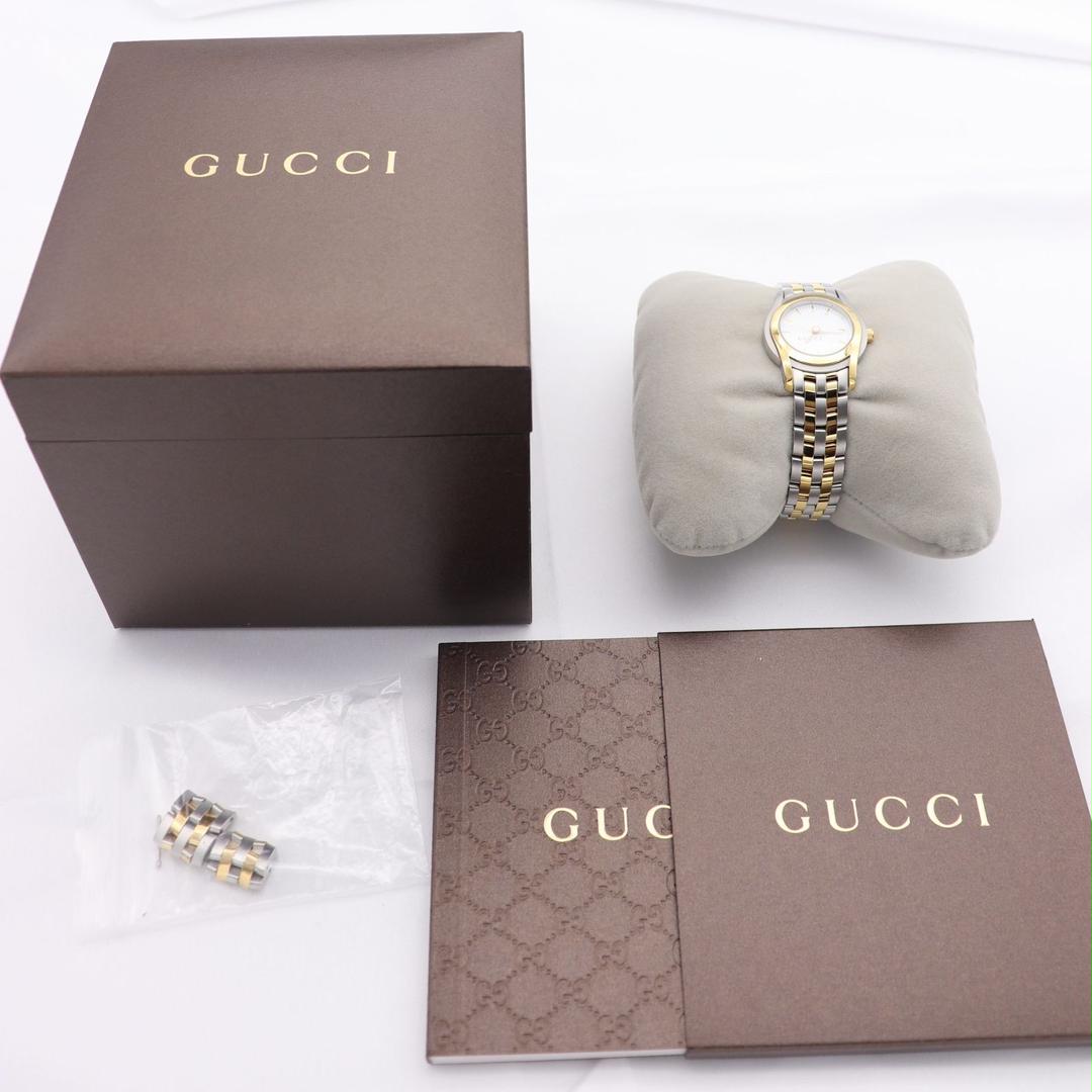 ムーブメン❇ 付属品完備 コンビ 動作品 美品 Gライン u7i4R-m61282287667 新品電池 GUCCI 5500L ∴もなく