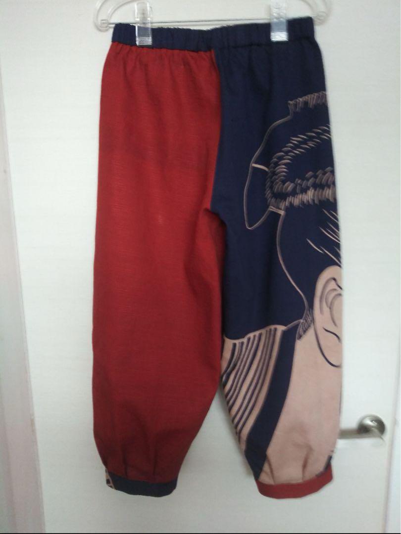 【特別送料無料！】 写楽 柿渋染め 古布 のれん 風呂敷 パンツ