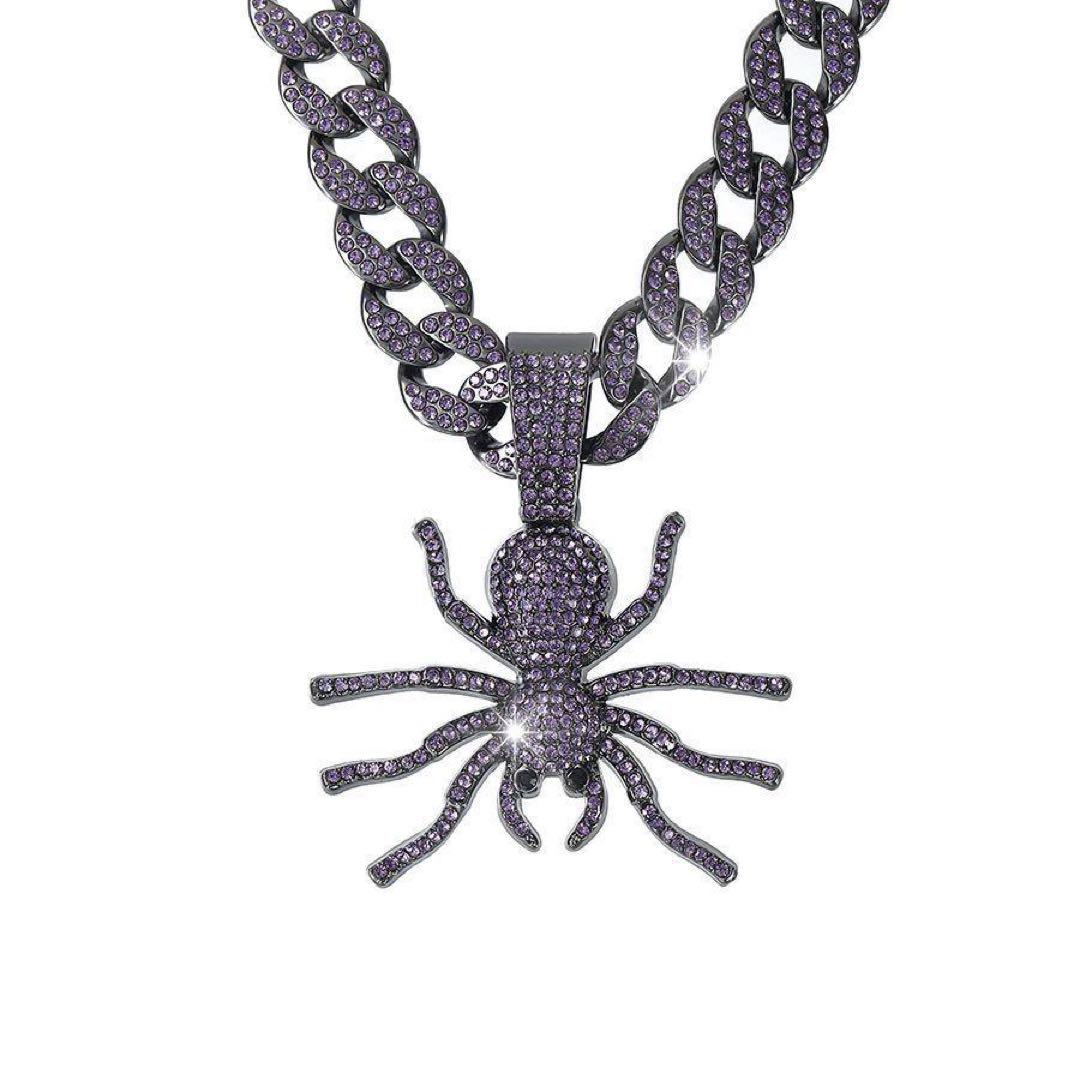 【話題沸騰】スパイダー×グリッターチェーン｜限定パープルカラー