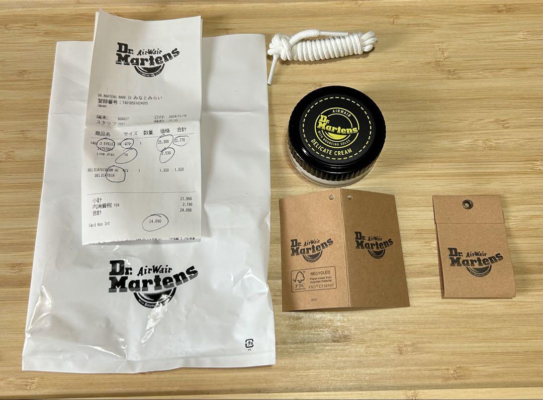 Dr. Martens 1461 WHITE STITCH 3 ホール シューズ