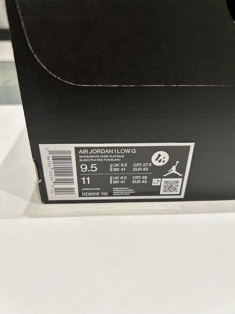 【新品】ナイキ エアジョーダン1 LOW Gメンズゴルフシューズ 27.5㎝ 画像8