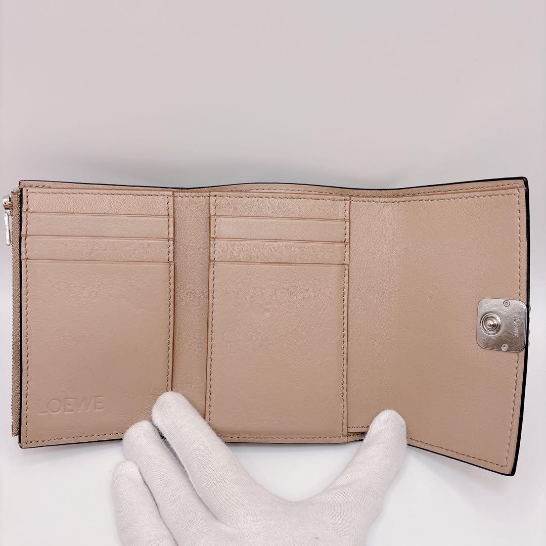 LOEWE ロエベ バーティカルウォレット スモール サンド 現行品