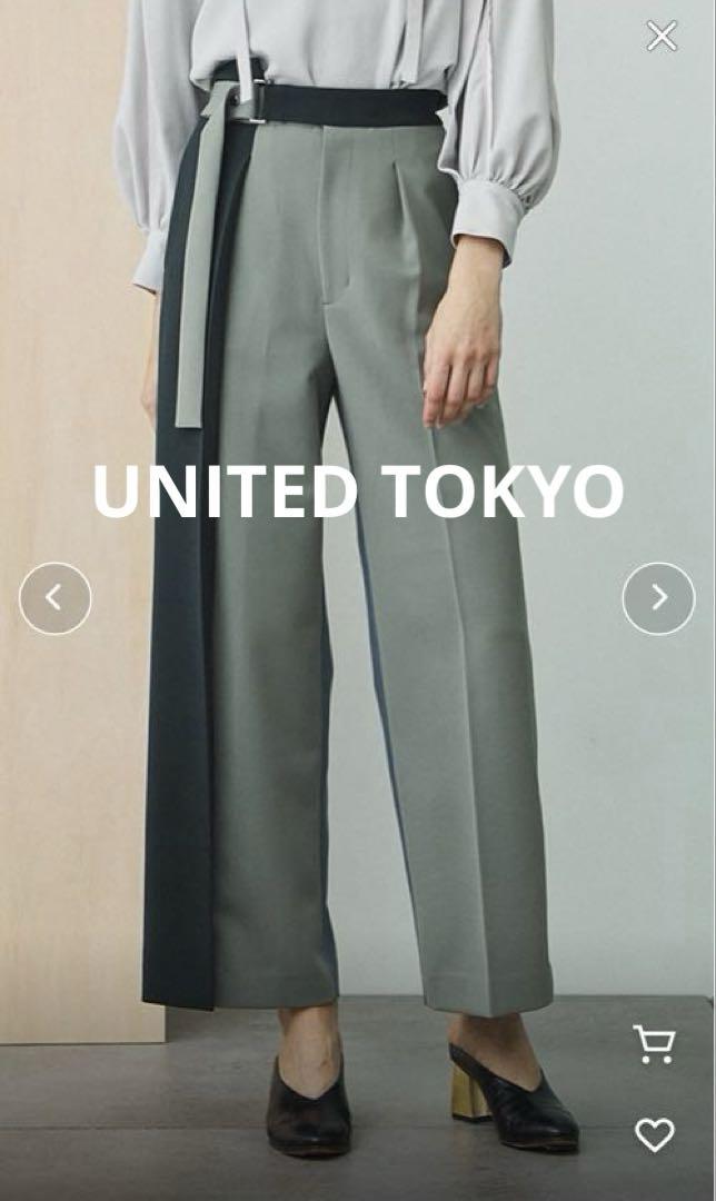 UNITED TOKYO ブロッキング パンツ グリーン
