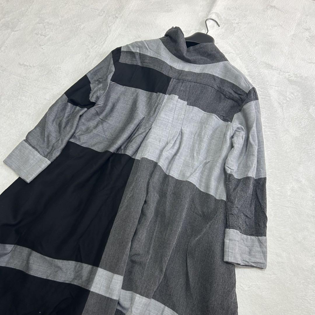 美品✨芽風 センソユニコ ゆったり ウール チェック チュニック