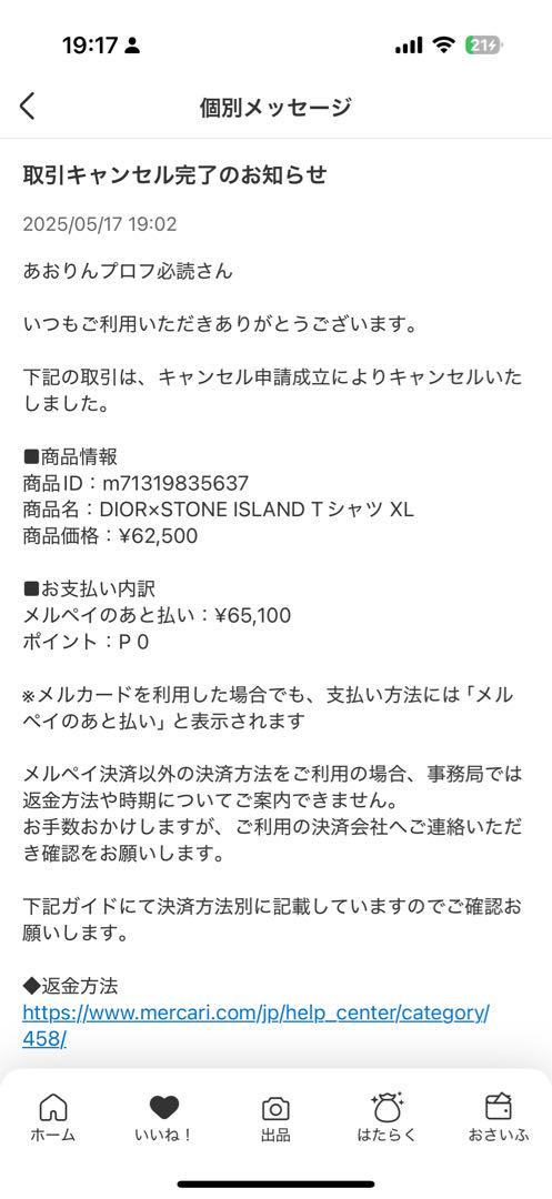 ★説明文読んで下さい★DIOR×STONE ISLAND Tシャツ L