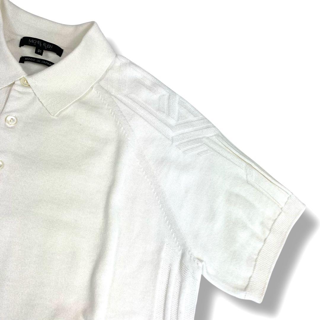 【未使用/2枚セット】MICHEL KLEIN HOMME ニットポロ 日本製